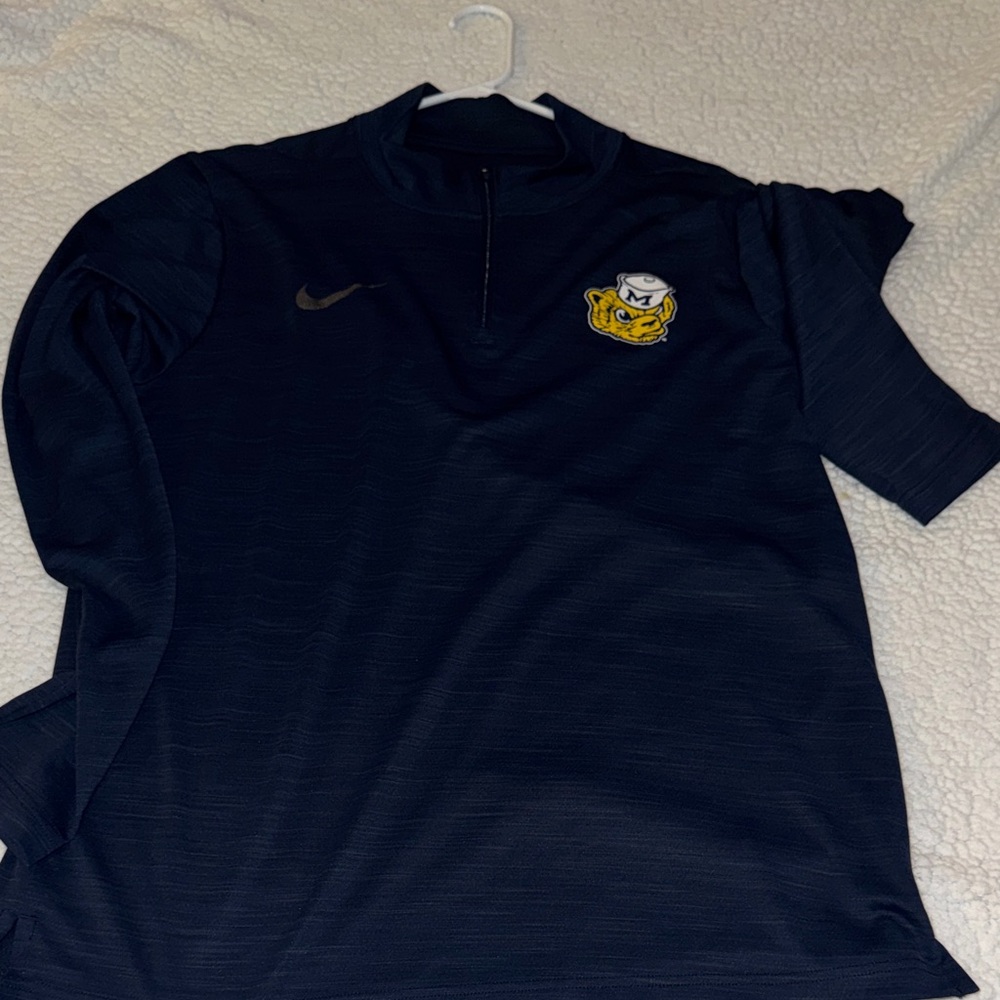 Michigan Wolverines Nike Dark Blue Pullover with Embroidered Logo